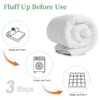 Extra Thick Queen Mattress Topper, Cooling Mattress Pad Cover, Mattress Protector with 8-21 Inch Deep Pocket,White