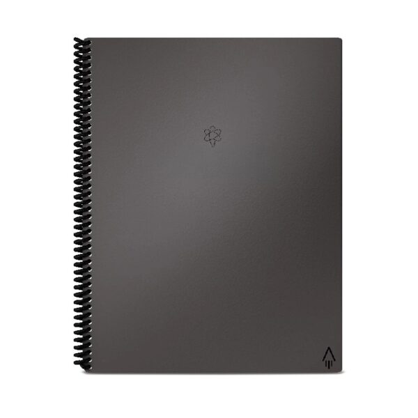 Rocketbook Fusion Smart Reusable Spiral Notebook, Black, Letter Size Eco-Friendly Notebook (8.5