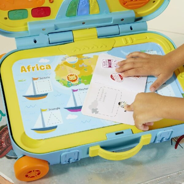 Little Tikes Learning Activity Suitcase Roll and Go Interactive LCD Screen with Music Songs Sounds Travel Phrases to Develop Letters Numbers Shapes and Roleplay for Children Kids Boys Girls Ages 3+