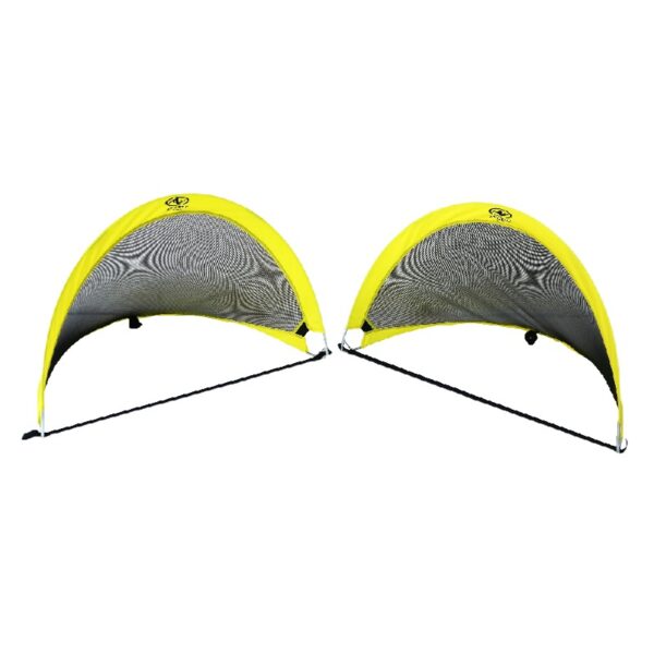Athletic Works 3X2ft 2 Pack Pop-up Soccer Nets with Carry Bag, Yellow and Black