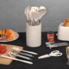 Silicone Cooking Utensils Set - Heat Resistant Silicone Kitchen Utensils for Cooking, Kitchen Utensil Spatula Set,BPA FREE Kitchen Gadgets Tools for Non-Stick Cookware Dishwasher Safe (Khaki)