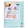 Animal Babies Quilt Stamped Cross-Stitch Kit, 34