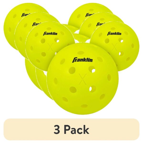 (3 pack)  Outdoor Pickleballs - Official Size - Optic - 3 Pack
