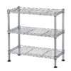 3 Tier Spice Storage Rack, Metal Wire Kitchen Shelving Unit ,18'' L x 8'' W x 18'' H