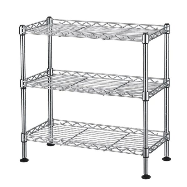 3 Tier Spice Storage Rack, Metal Wire Kitchen Shelving Unit ,18'' L x 8'' W x 18'' H