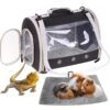 Bearded Dragon Travel Carrier Backpack,Lizard Backpack Carrier,Space Capsule Clear Bubble Window Astronaut Reptile Carrier Backpack for Guinea Pig,Sugar Glider,Bunny