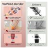 Immersion Hand Blender,5-in-1 1100W Multi-Function Handheld Stick Blender with 24-Speed, Stainless Steel Blades, Chopper, Beaker, 600ml, New Mixer Milk Frother for Baby Food/Smoothies/Puree
