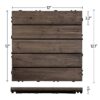 12'' x 12'' Fir Wood Flooring Tiles 11sq ft Coverage Area, 11 Pieces, Brown