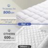 Extra Thick Queen Mattress Topper, Cooling Mattress Pad Cover, 2