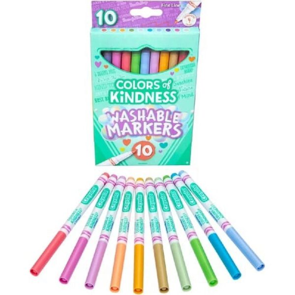 Crayola Colors of Kindness Markers - Fine Marker Point - Multi - 1 Pack | Bundle of 5 Packs