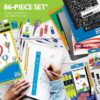 BAZIC School Kit Supplies Kit 86 Count, Bazic Products School Supplies Composition Books for Student 3-6 Grades, Spec May Vary, 1-Pack