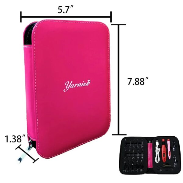 Yarniss Crochet Hooks Set with Digital Counter, 17 Sizes Light Up Crochet Hooks 2.5mm-14.0mm
