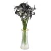 20pcs Artificial Calla Lily Fake Silk Flowers Bouquet Real Touch for Home Garden Wedding Party Decoration, Dark Gray