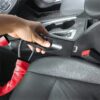 Car Steering Wheel Lock, Seat Belt Lock, Anti-Theft Device, Max 17 Inch Length, Small and Light-Weight, Multi-Functional, Fit Most Vehicle, SUV, Golf Cart Security (Red)