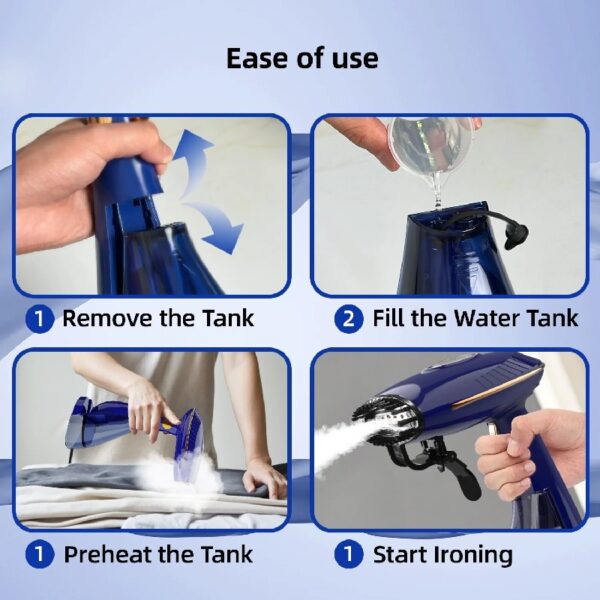 Steamer for Clothes, 1500W Handheld Clothing Steamer for Garment, 168/288ml Big Capacity Steam Iron, for Home, Office