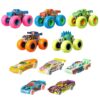 Monster Trucks Glow In The Dark Multipack, 10 Toy 1:64 Vehicles: 5 Trucks & 5 Cars