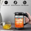 Travel Electric Tea Kettle with Auto Shut-Off & Boil Dry Protection, 304 Stainless Steel Mini Portable Water Boiler, 0.8 L Fast Heating Coffee Kettle, Perfect Holiday Gifts Black