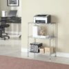 3-shelf Wire Shelving,  Adjustable Storage Rack Unit, Microwave Bakers Rack Garage Kitchen Organizer, Capacity for 200 lbs