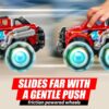 Joyfy 3PCS Monster Friction-Powered Truck Toy, Friction Powered Toy Truck with Flashing LED Wheel, Best Birthday Gift for Boys Girls