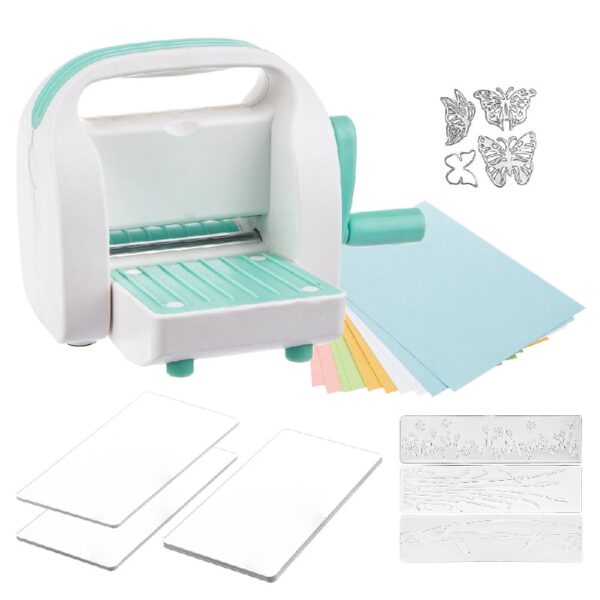 WRVCSS Portable Manual Mini Die Cutting & Embossing Machine for Arts & Crafts, Scrapbooking & Cardmaking,3