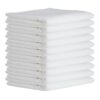 Microfiber Cleaning Cloth in White Color 14 in x 14 in, 30 Piece per Pack (White)