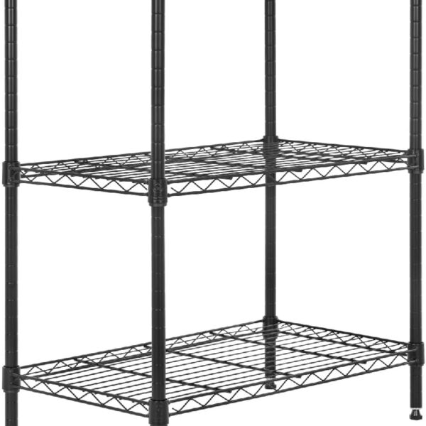 Wire Shelving Cart Unit 3 Shelves Shelf Rack Layer Tier,Black