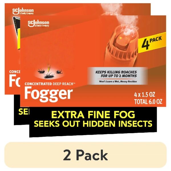 (2 pack)  Concentrated Deep Reach Roach Insect Killer & Fogger, 1.5 fl oz, 4 Count