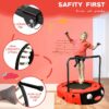 Assembled children's trampoline happy expression outdoor and indoor dual-use ladybug black and red foldable iron tube for kids age 3 - 7
