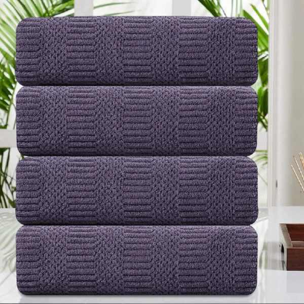 4 Pack Large Bath Towel Set 600 GSM Ultra Soft Oversized White Towel Set 35