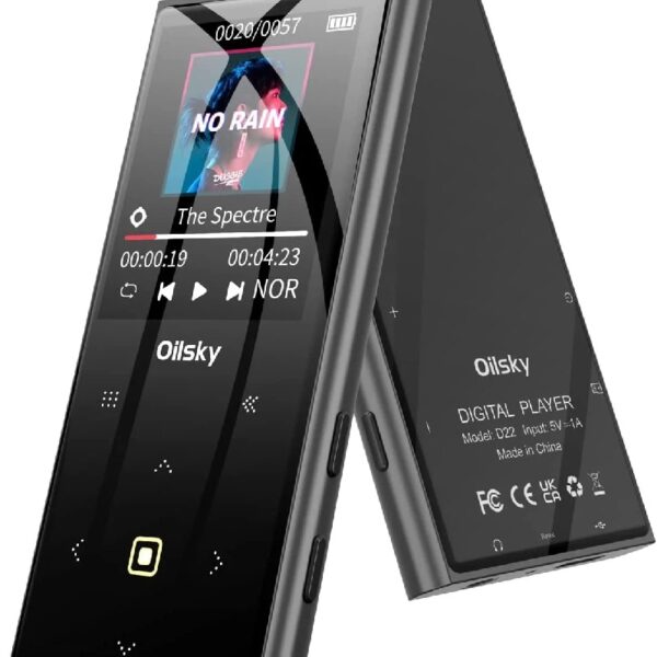 D22 Portable MP3 Player/Black 32GB FM 1.8''/Touch Button/5.0 Bluetooth/Multilingual