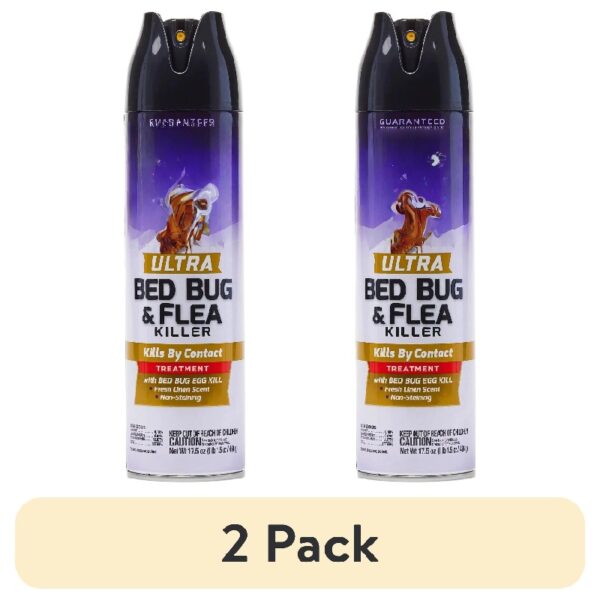 (2 pack)  Ultra Bed Bug & Flea Killer Aerosol Formula, 17.5 Ounces