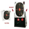 7 x 9 Inch BB Gun Target Trap with 10pcs Paper Target and Spinning Shooting Targets for Airsoft Pellet