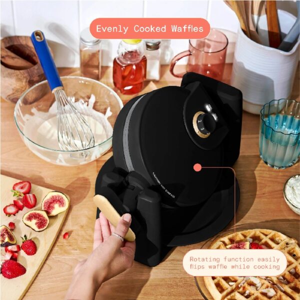 Rotating Belgian Waffle Maker, White Icing by Drew Barrymore