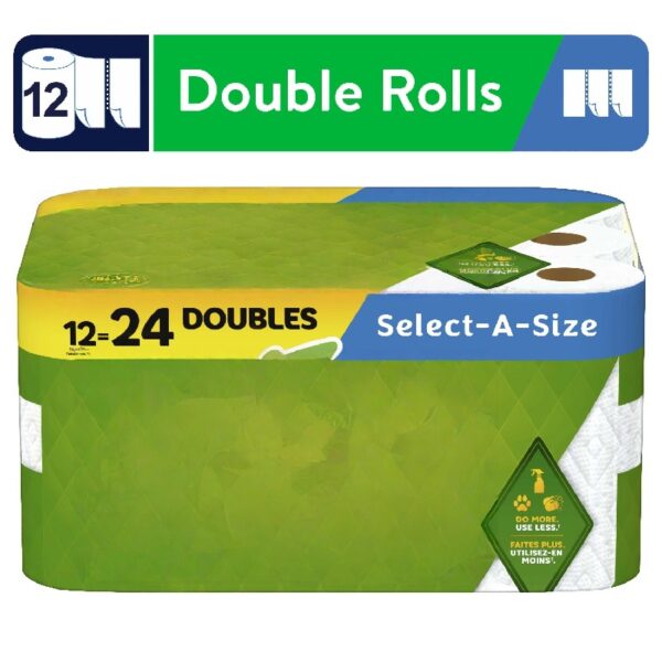 Select-a-Size Paper Towels, 12 Double Rolls, White