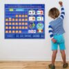 Circle Learning Time Center Pocket Chart Calendar Set Kids Children Educational Learning Toys