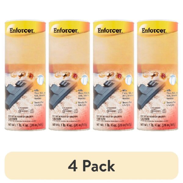 (4 pack)  Flea Killer for Carpets Powder, 20 oz