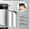 Travel Electric Tea Kettle with Auto Shut-Off & Boil Dry Protection, 304 Stainless Steel Mini Portable Water Boiler, 0.8 L Fast Heating Coffee Kettle, Perfect Holiday Gifts Black