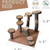 SS Organic Hamster Climbing Wooden Stand Platform, Pet Cage Playground Natural Wood Bridge ramp Toys for Dwarf Hamsters, Syrians Hamster, Gerbil, Mouse, Rat