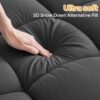 100% 400TC Mattress Topper Queen for Back Pain, Extra Thick Cooling Mattress Pad, Mattress Protector Pillow Top Mattress Cover with 8-21