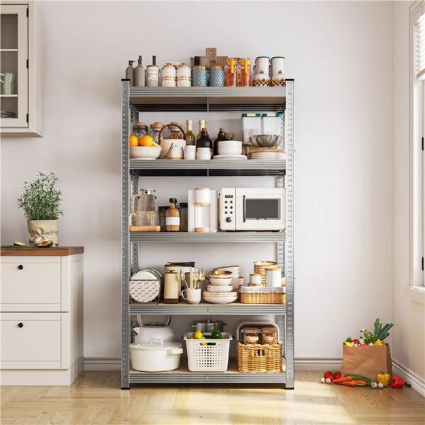 5-Tier Metal Boltless & Adjustable Storage Rack, Blue