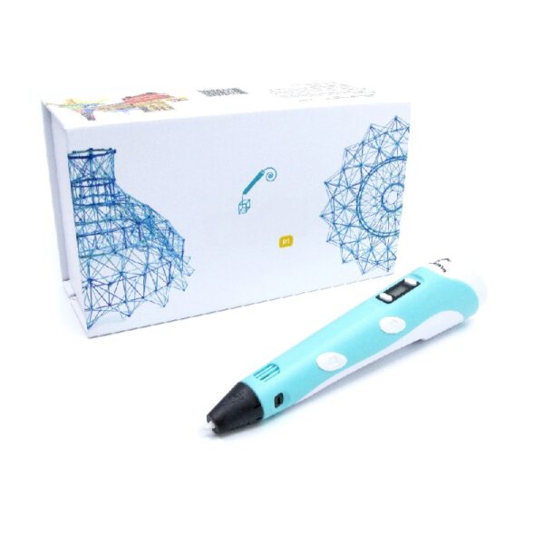 SCRIB3D P1 3D Printing Pen with Display - Includes 3D Pen, 3 Starter Colors of PLA Filament, Stencil Book + Project Guide, and Charger