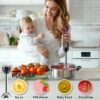 Immersion Blender, 20-Speed 1000W 5-in-1 Immersion Hand Blender, Stick Blender with Turbo Mode, Baby Food Processor with Chopper, Blender for Kitchen with 600ml Beaker (Black)