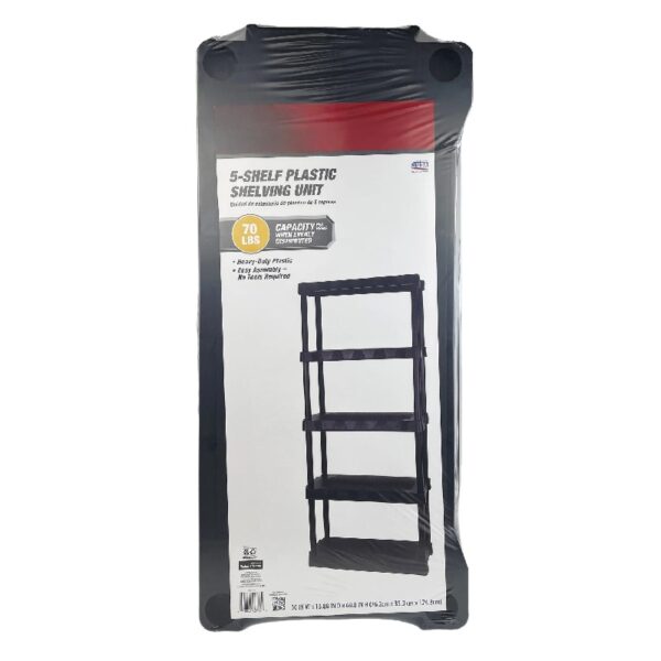 Black 5-Tier Plastic 68