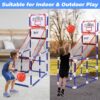 Kids Arcade Basketball Game, Indoor/Outdoor Basketball Hoop With 4 Balls, Basketball Game Toys Gifts for Boys and Girls (Blue)