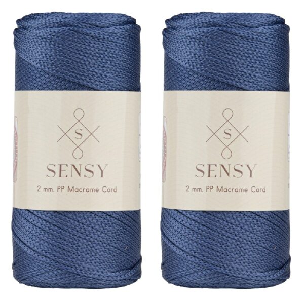 5 Skeins of Sensy Premium 2mm 251 Yards Polyester Rope 100% Polypropylene Cord Macrame Cord 2mm Crochet Bag Cord Macrame Rope Crochet Thread Gift for Knitter (Latte)