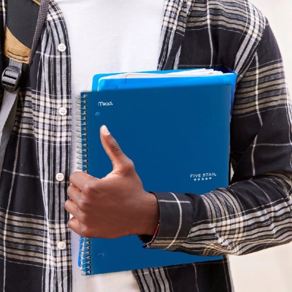 Five Star Spiral Notebook Plus Study App 3 Subject College Ruled 8 12 x 11 6