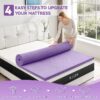 2 Inch Gel Memory Foam Mattress Topper Ventilated Soft Mattress Pad, Bed Topper, CertiPUR-US Certified, Twin Size, Purple