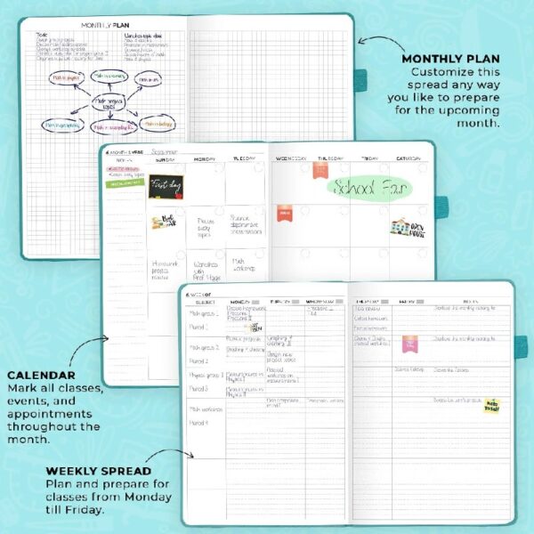 Clever Fox Teacher Planner - Mystic Blue
