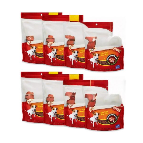 (8 Pack)  Dog Training Treats Made With Real Beef, 5.6 oz Bags