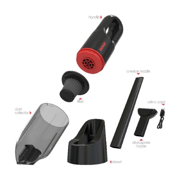 IonVac, Lightweight Handheld Cordless Vacuum Cleaner, USB Charging, Multi-Surface, New